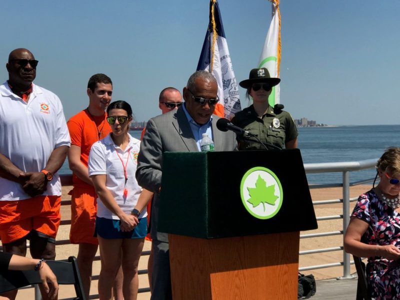 Ada accessible ramp installed at FDR boardwalk in Staten Island, NY